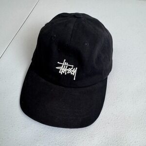 Stussy Stock Low Pro Adjustable Cap Hat Adult OS Black Rap Streetwear